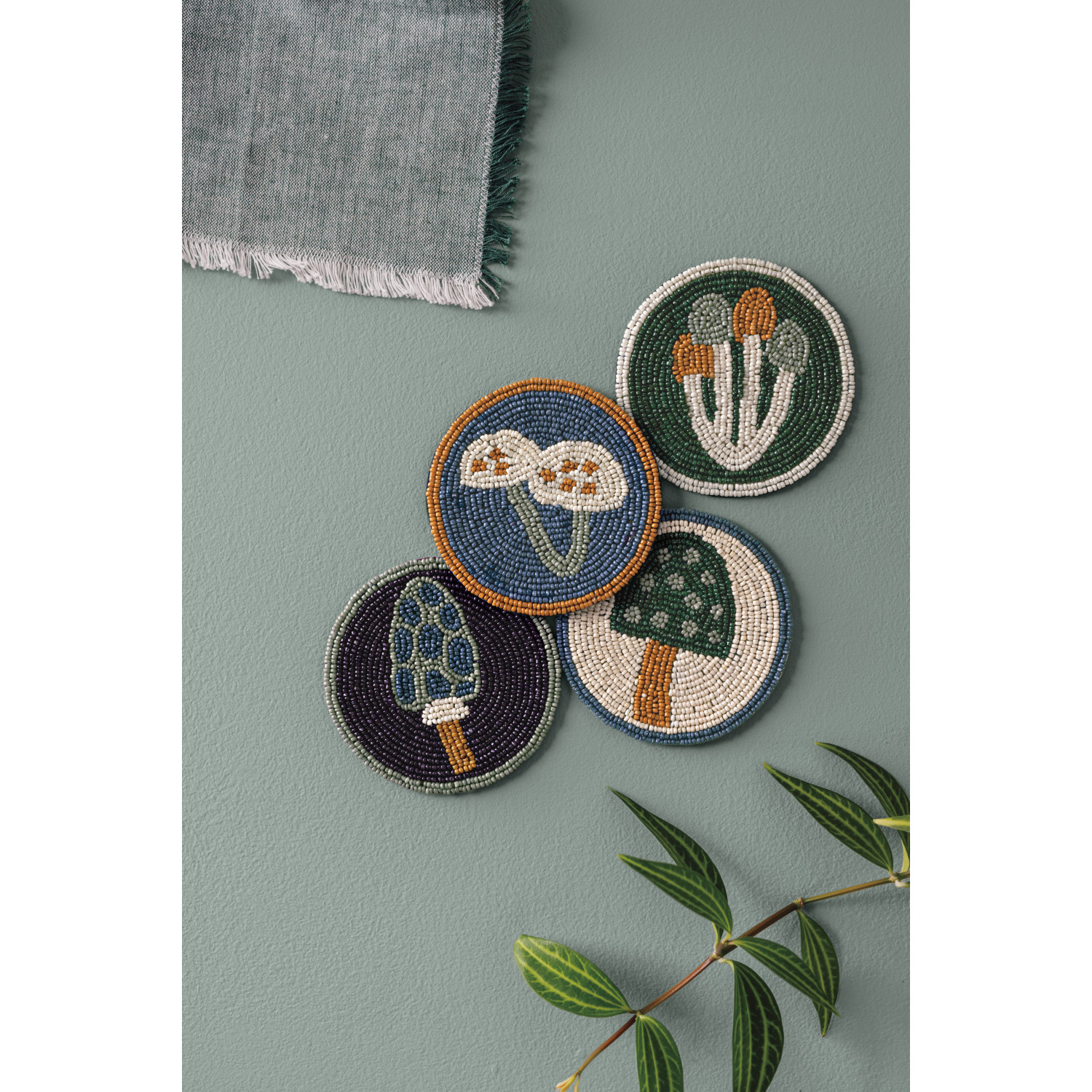 Danica Wildgrove Beaded Coasters Set of 4