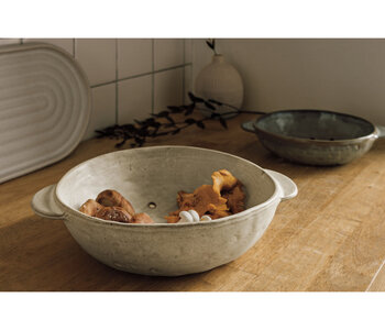 Ivory Stoneware Fruit Bowl, 9 inch