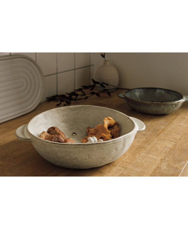 Danica Ivory Stoneware Fruit Bowl, 9 inch