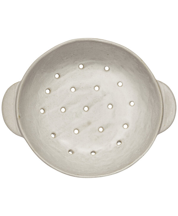 Danica Ivory Stoneware Fruit Bowl, 9 inch