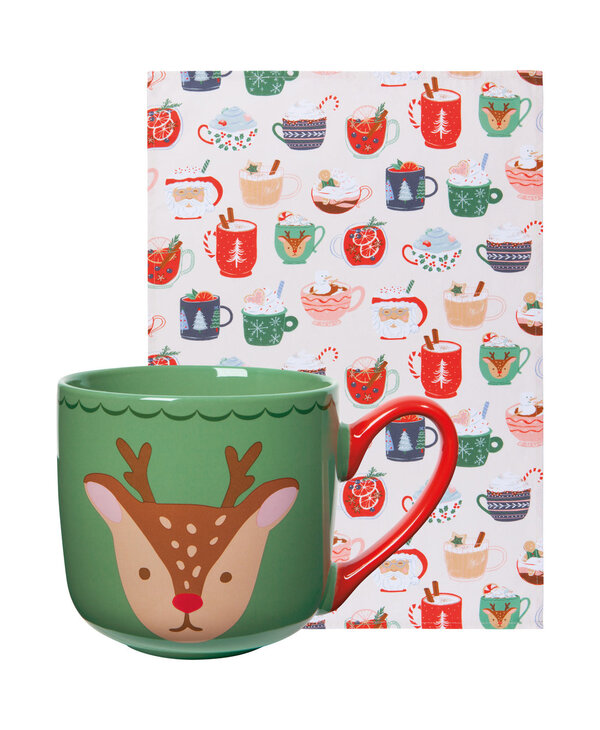 Danica Cozy Cups Mug and Dishtowel Set
