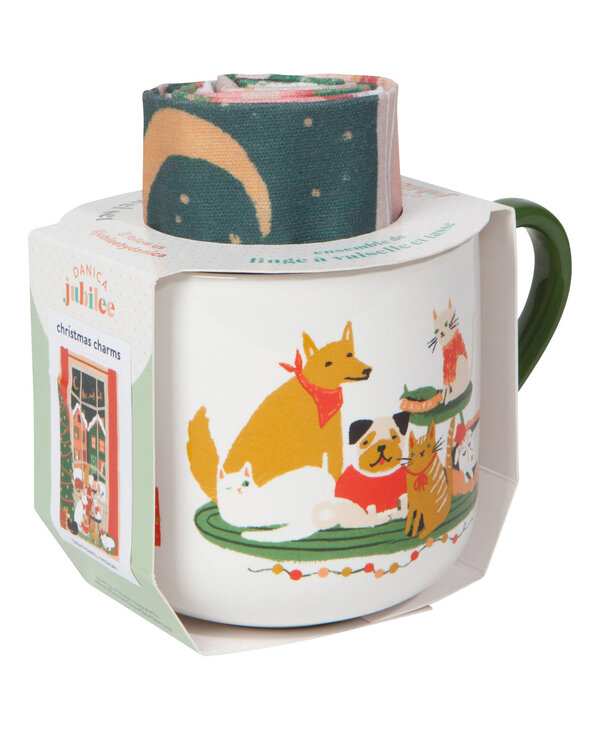 Danica Waiting For Santa Mug and Dishtowel Set of 2