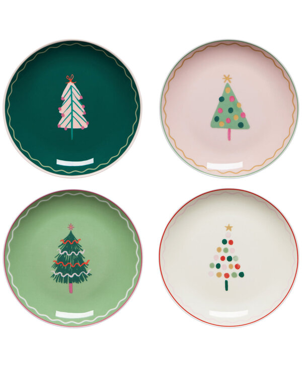 Danica Glitzmas Appetizer Plates Set of 4