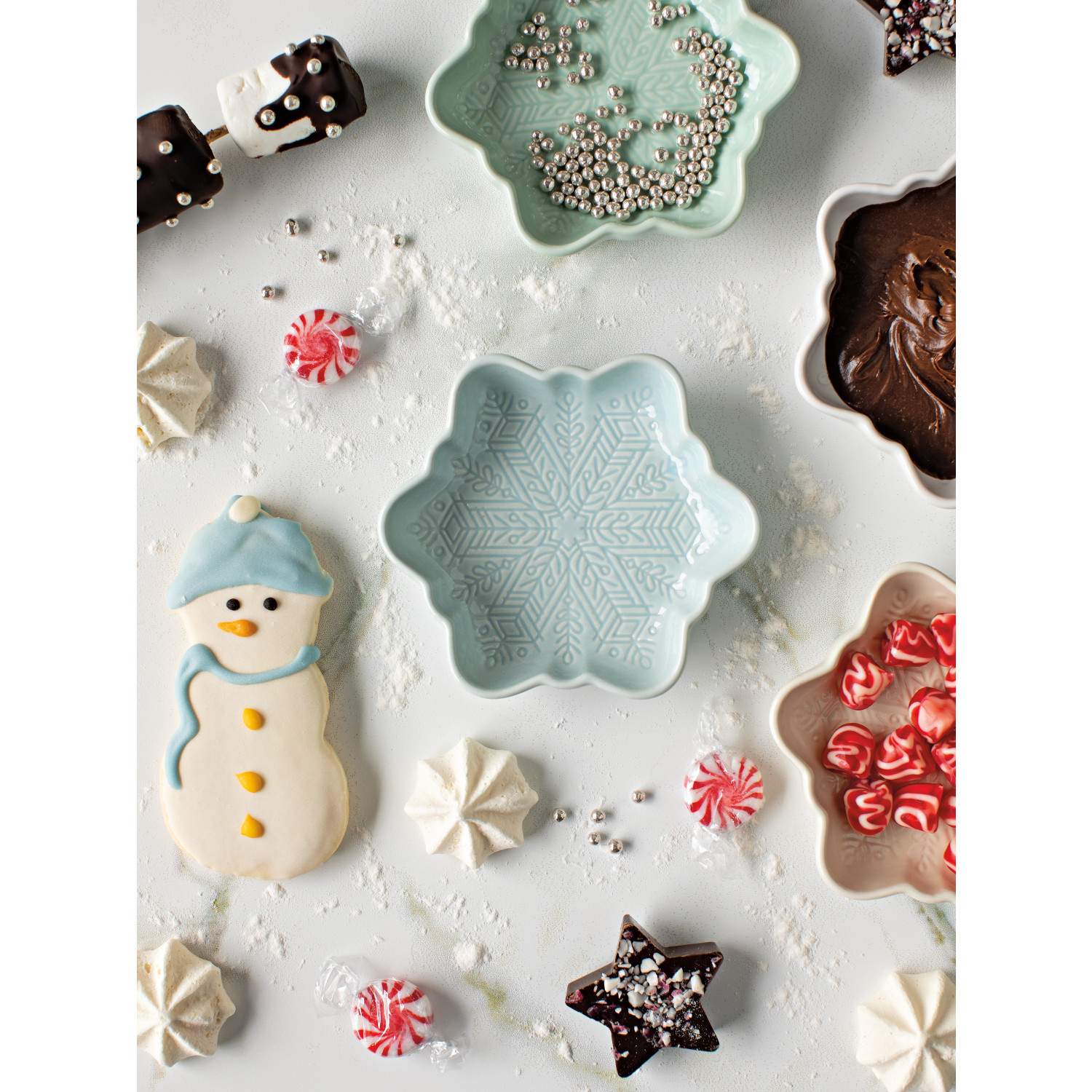 Danica Snowflake Dipping Dishes