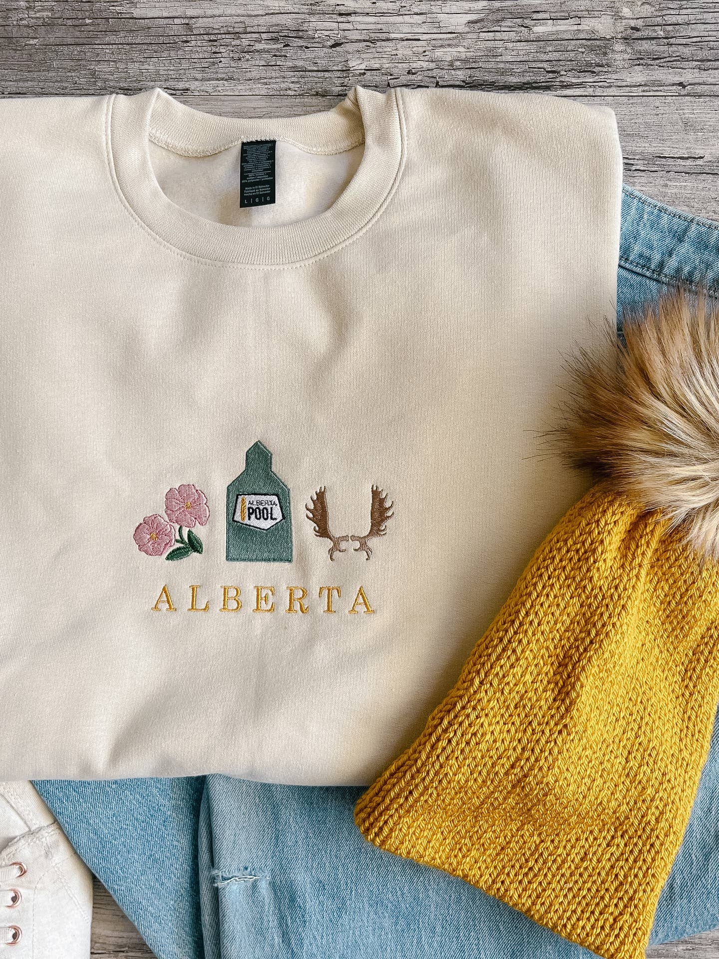 Wild Rose Designs Alberta Crewneck