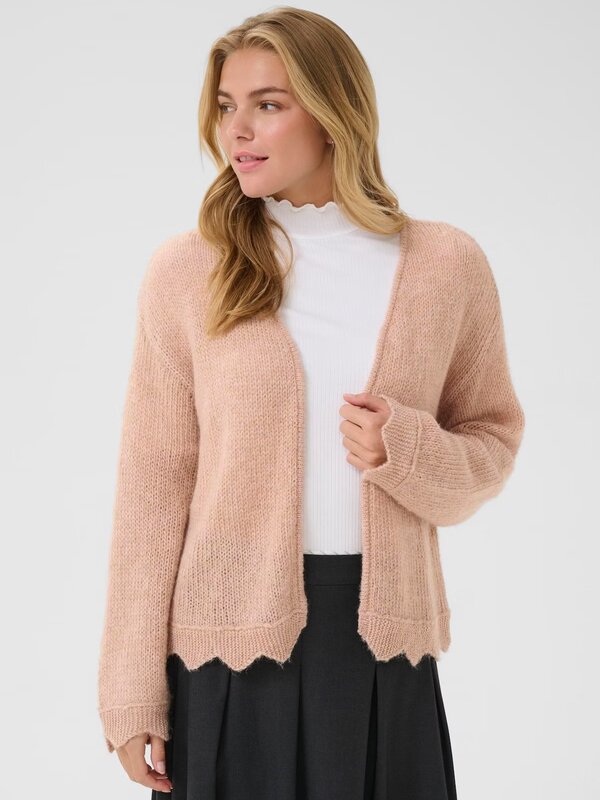 Cream CRNiso Knit Cardigan