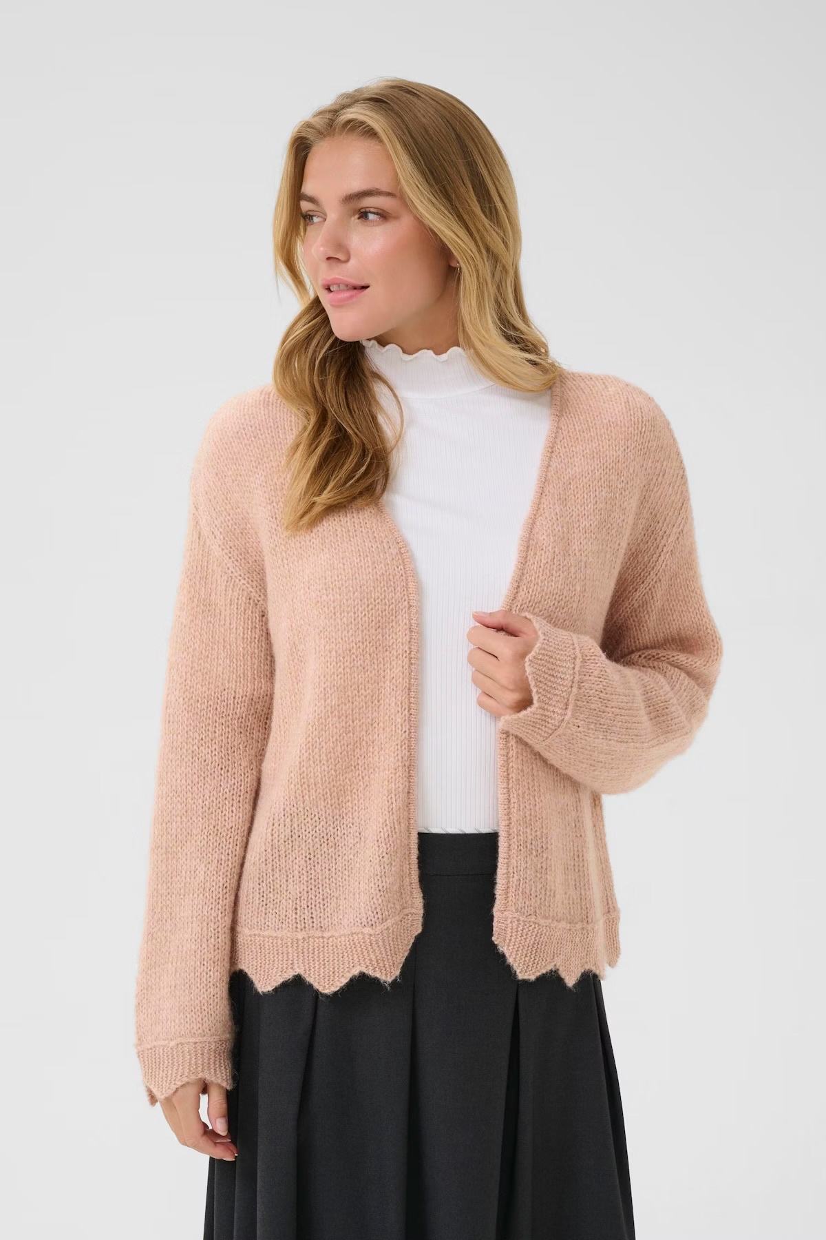 Cream CRNiso Knit Cardigan
