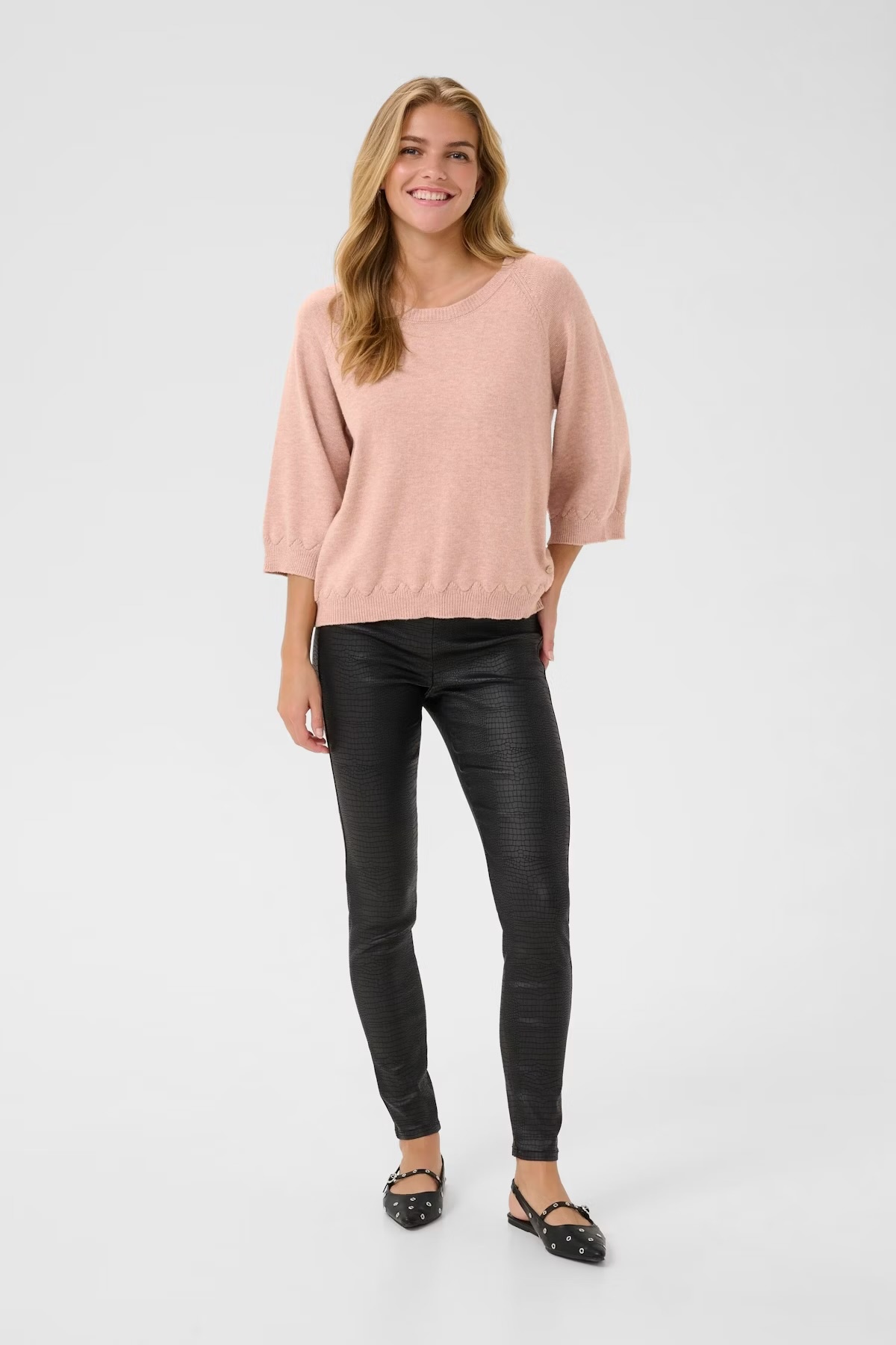 Cream CRDela 3/4 Sleeve Pullover