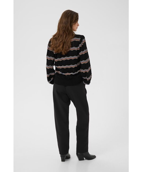 Cream CRWavy Knit Pullover
