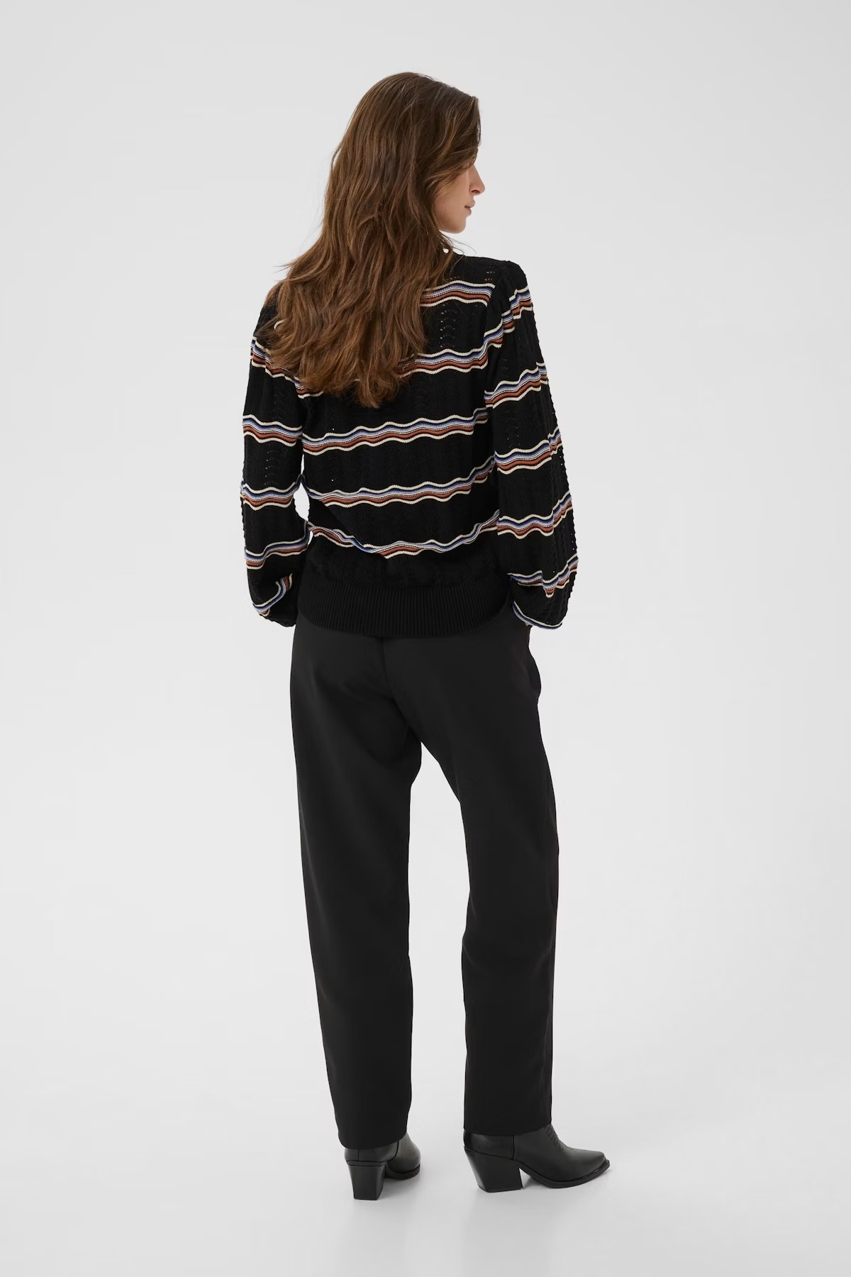 Cream CRWavy Knit Pullover