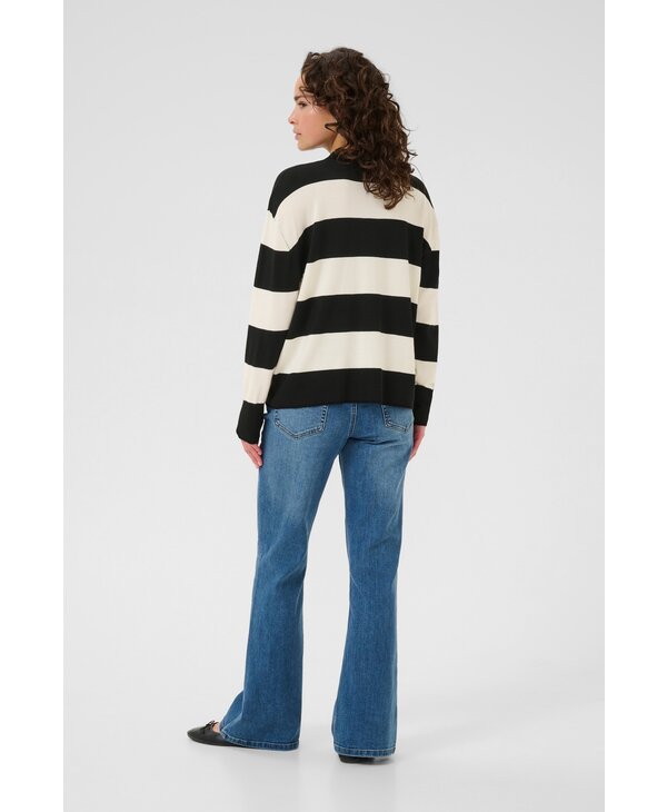 Kaffe KAlizza Striped Polo Pullover