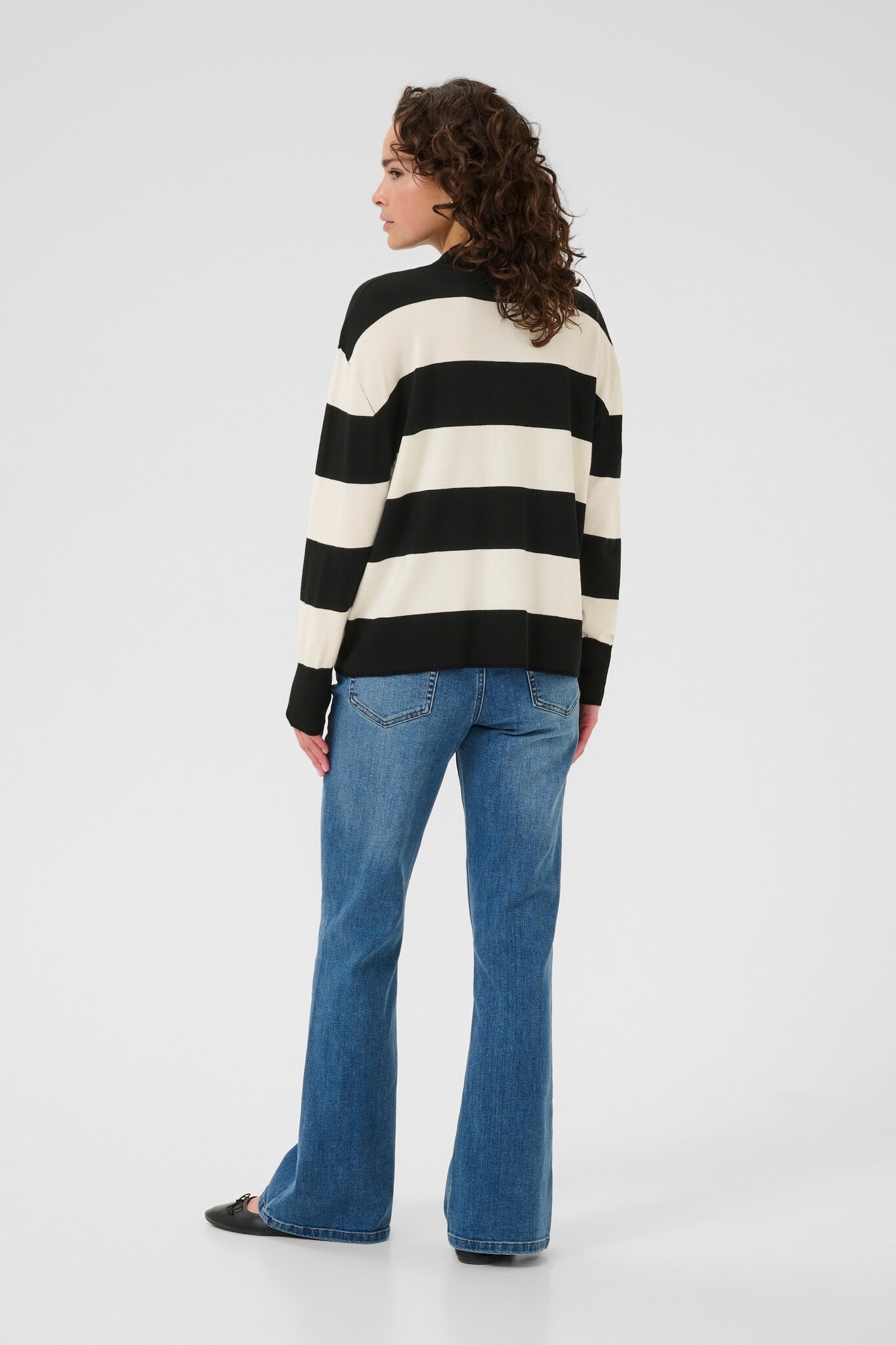 Kaffe KAlizza Striped Polo Pullover