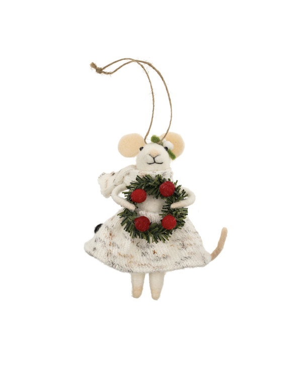 Indaba Trading Co. Jolly Julia Mouse Ornament