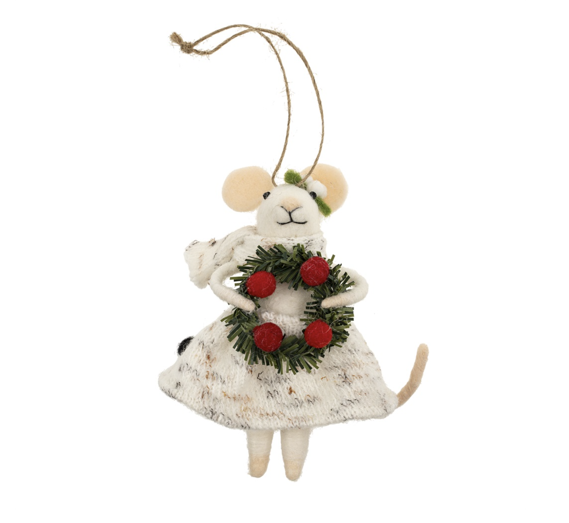 Indaba Trading Co. Jolly Julia Mouse Ornament