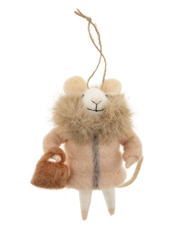 Indaba Trading Co. Wintry Wendy Mouse Ornament
