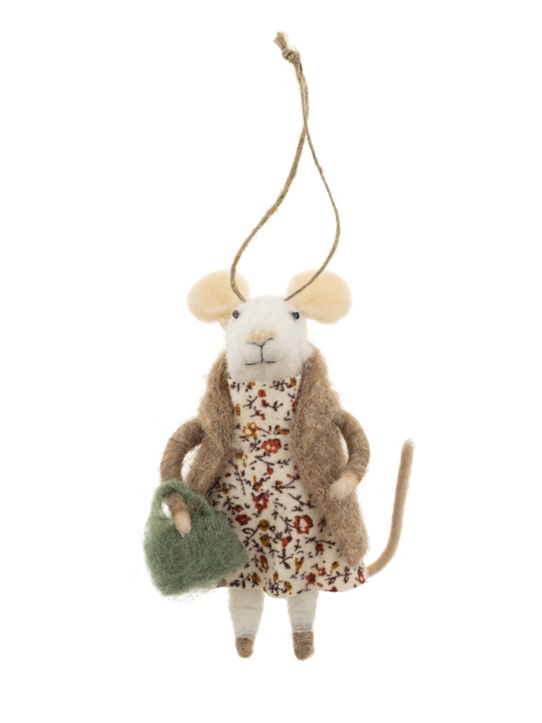 Indaba Trading Co. Countryside Callie Mouse Ornament