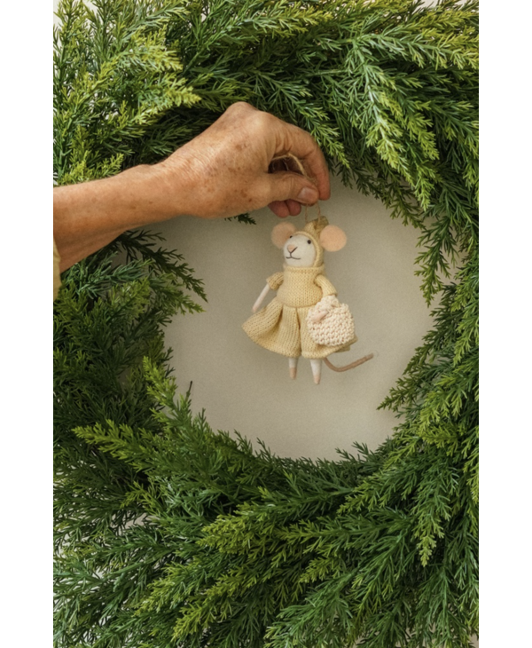 Indaba Trading Co. Prairie Penelope Mouse Ornament