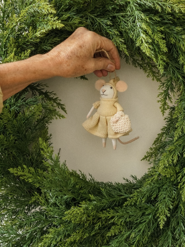 Indaba Trading Co. Prairie Penelope Mouse Ornament
