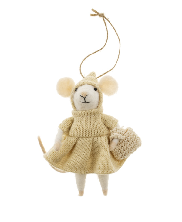 Indaba Trading Co. Prairie Penelope Mouse Ornament