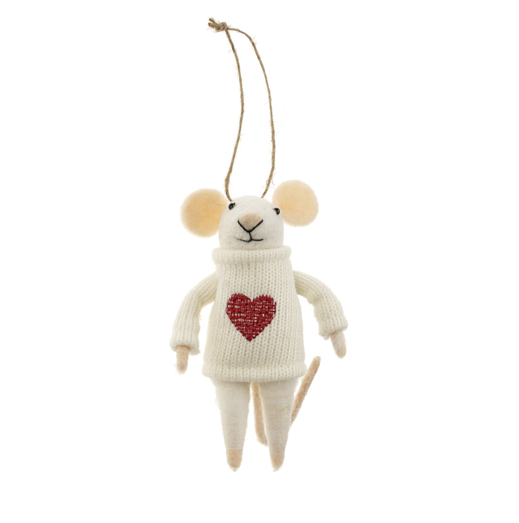 Indaba Trading Co. Happy Heart Mouse Ornament