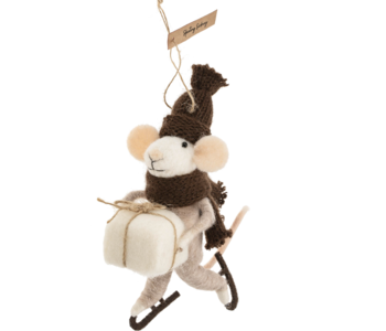 Skating Sidney Mouse Ornament
