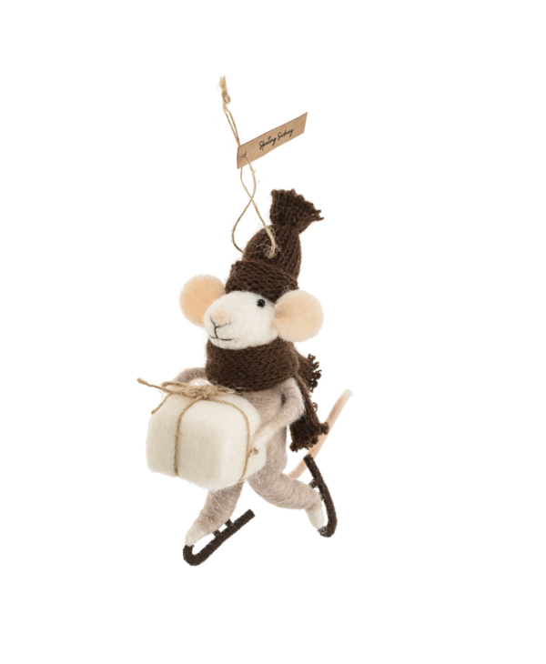 Indaba Trading Co. Skating Sidney Mouse Ornament