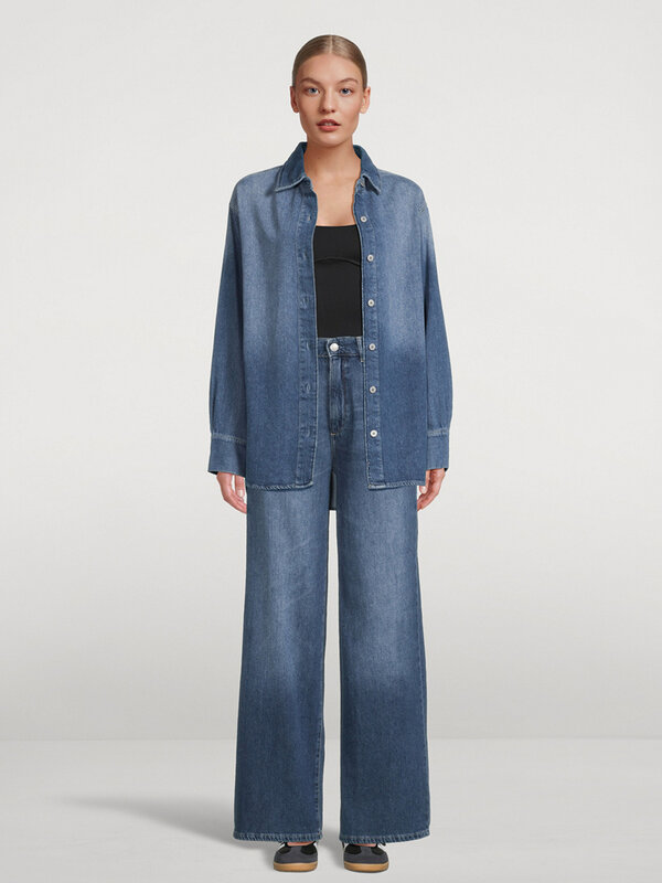 DL1961 Hepburn Wide Leg in Delray