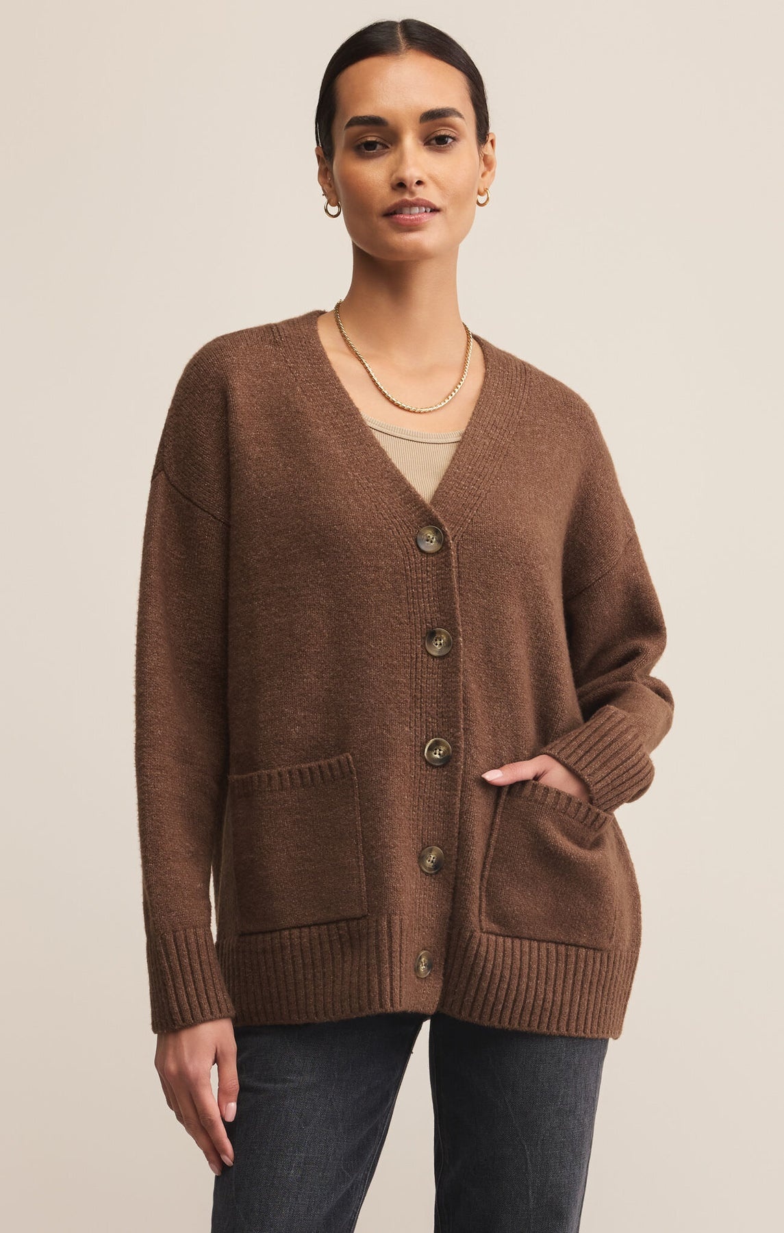 Z Supply Theo Cardigan Suede