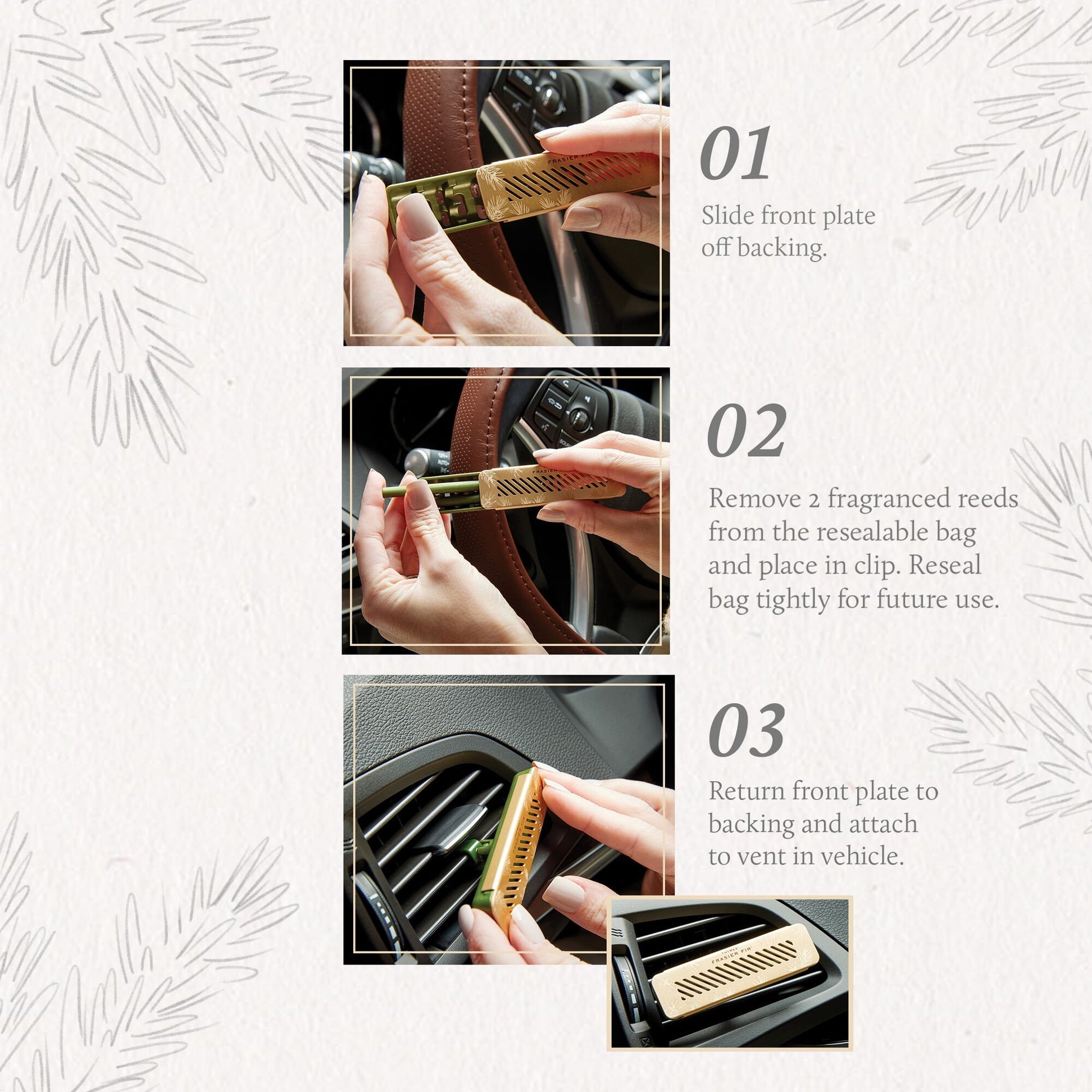 Thymes Frasier Fir Car Diffuser