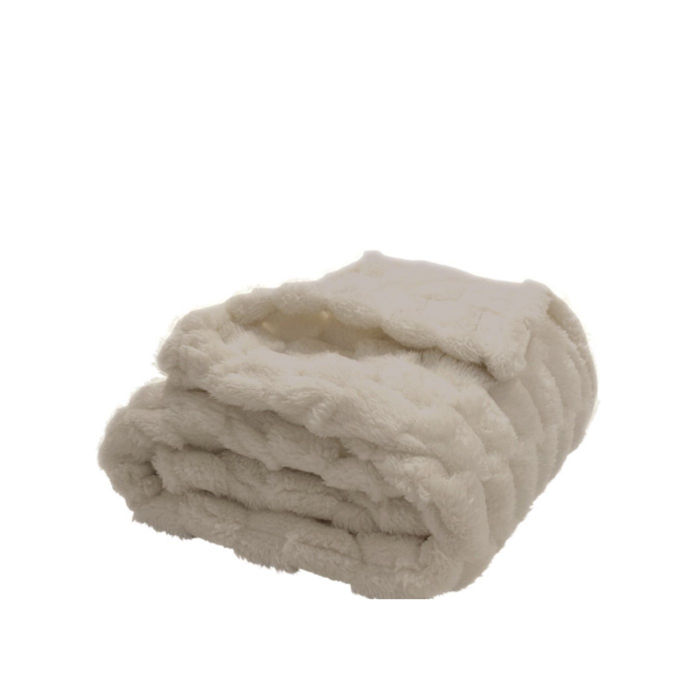 Harman Woven Textured Fleece Throw, Taupe