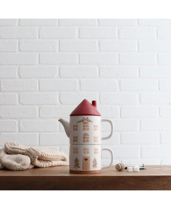 Harman Happy Home Stacked Tea & Mug Set