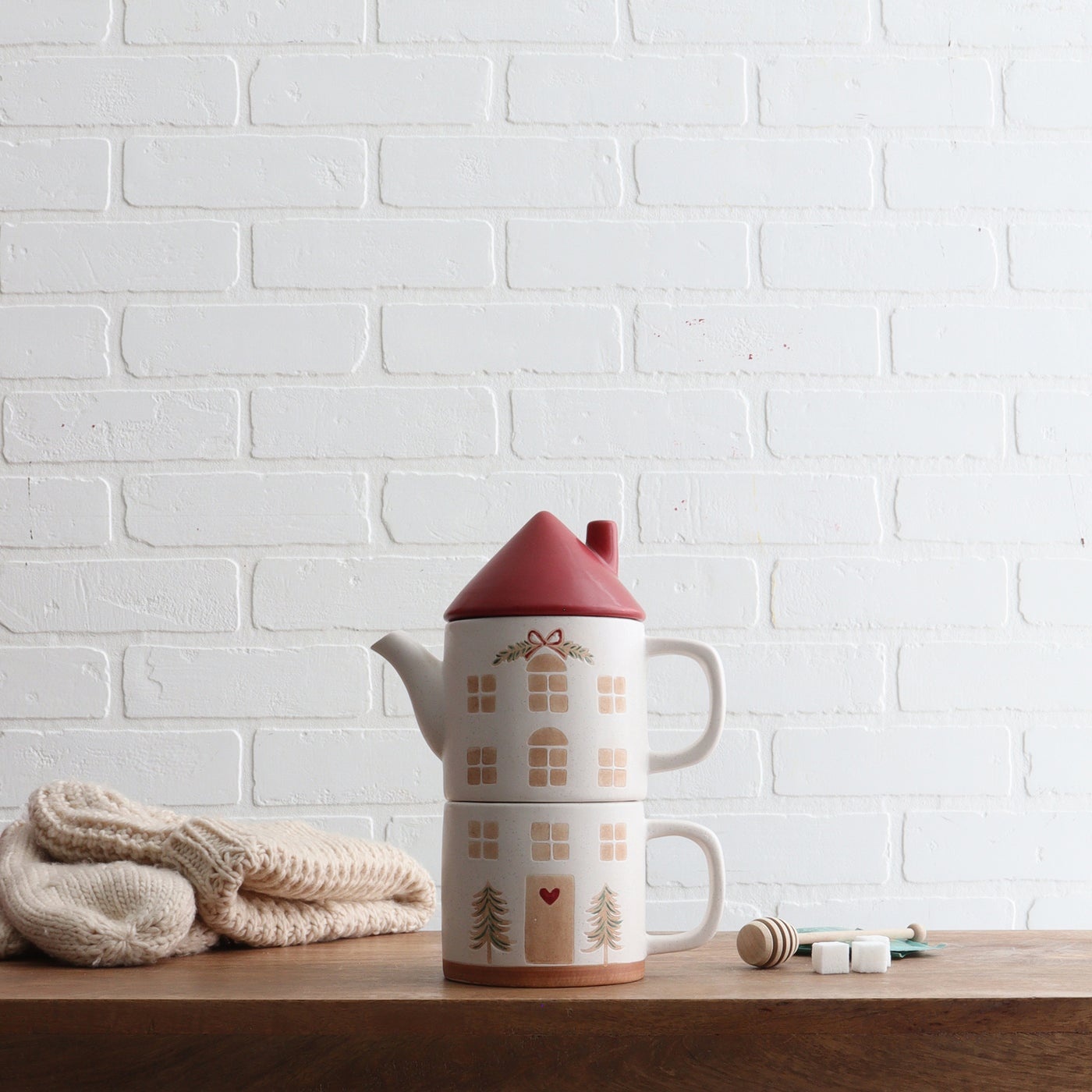 Harman Happy Home Stacked Tea & Mug Set