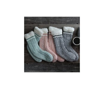 Cable Stripe Lounge Sock