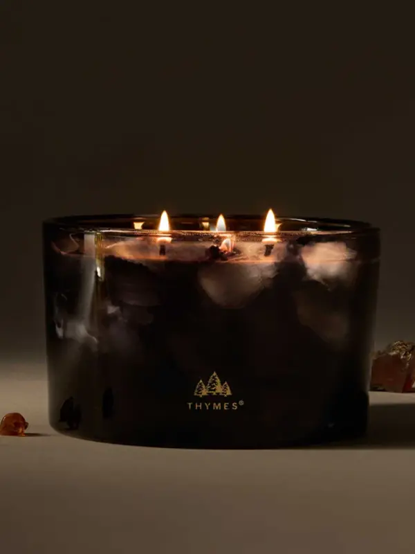 Thymes Noir Woods 3 Wick Candle, Lg 18oz