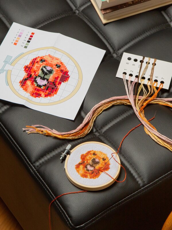 KIKKERLAND Dog Mini Cross Stitch Kit
