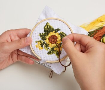 Sunflower Mini Cross Stitch Cross Kit