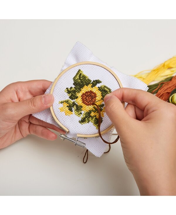 KIKKERLAND Sunflower Mini Cross Stitch Cross Kit
