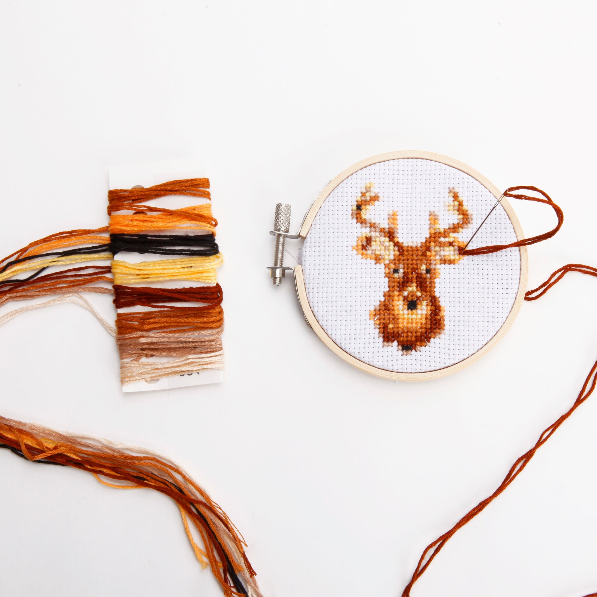 KIKKERLAND Deer Mini Cross Stitch Kit