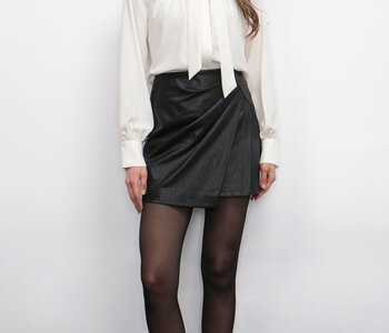 Grace Wrap Vegan Leather Skort