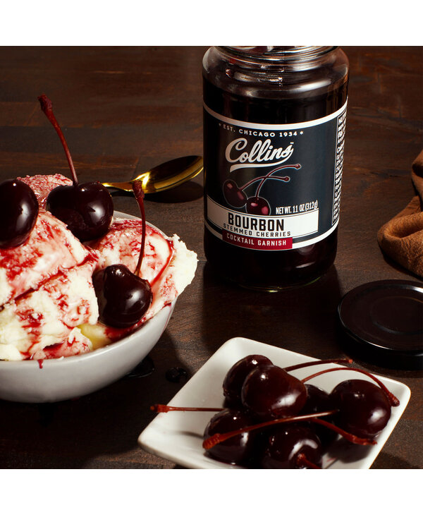 Collins Bourbon Cocktail Cherries, 11 oz