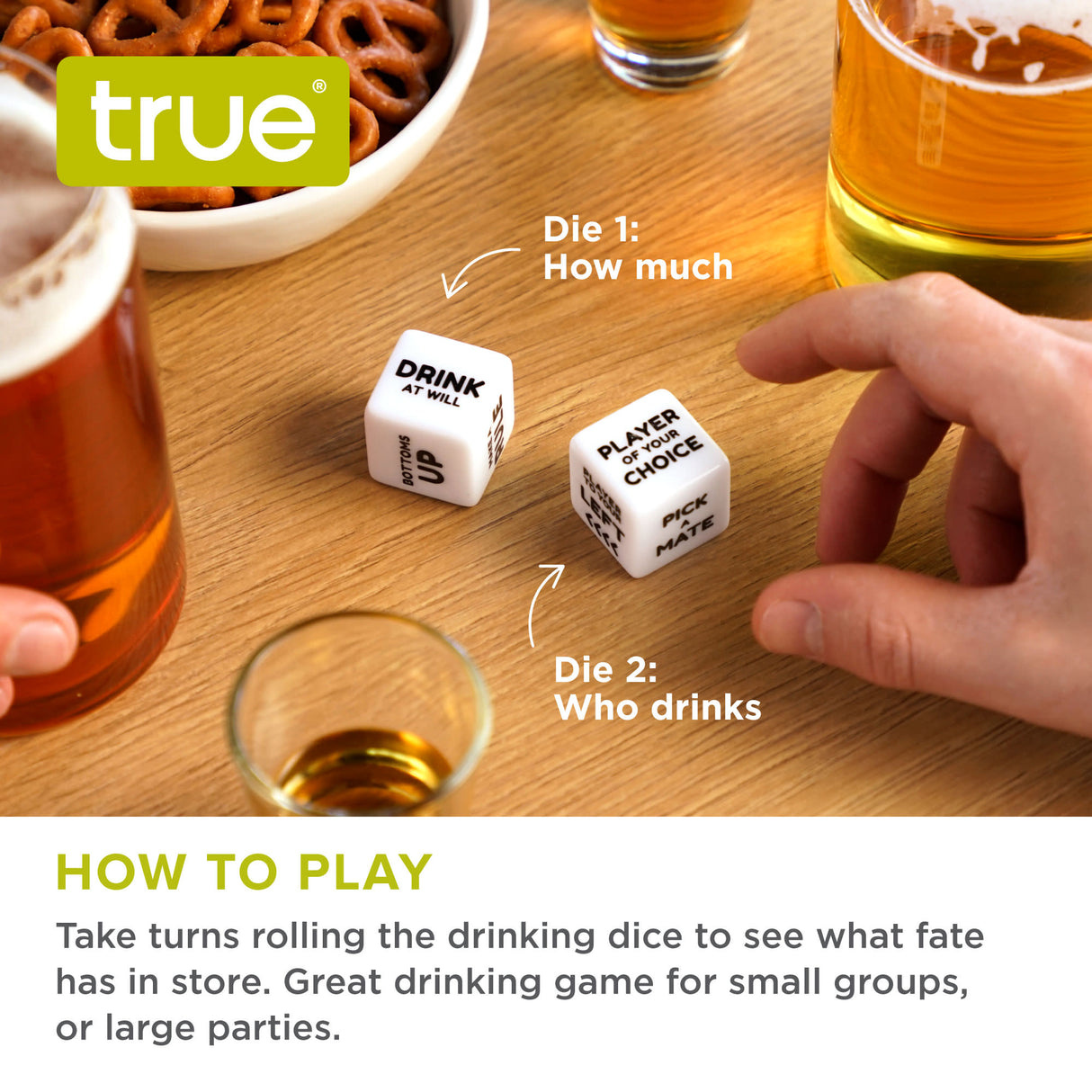 True Brands Party Drinking Dice Game