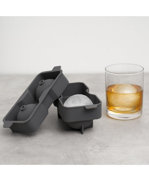 True Brands Neptune 2.25" Silicone Ice Sphere Mold in Gray