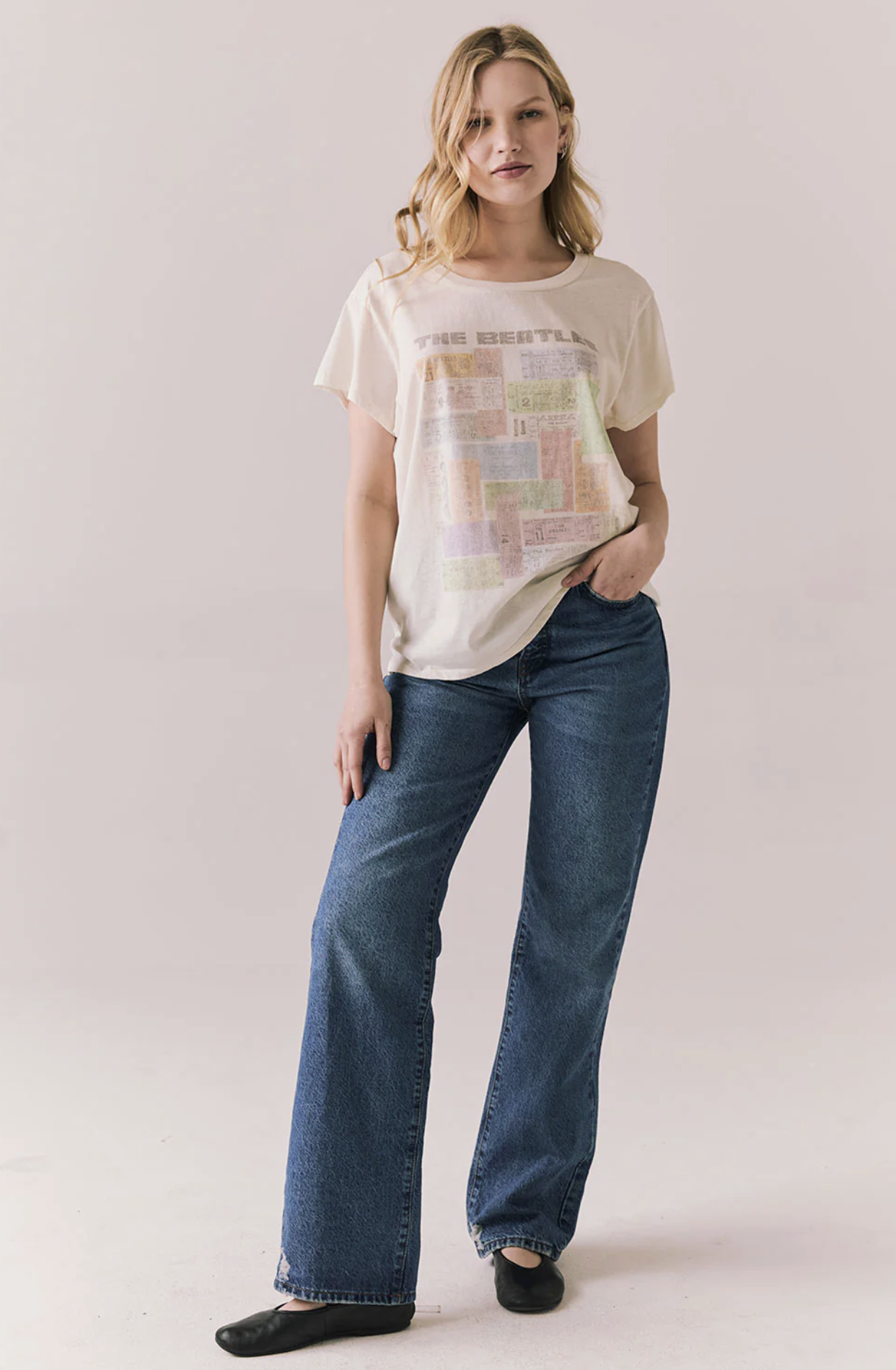 Chaser The Beatles Ticket Stub Collage Tee