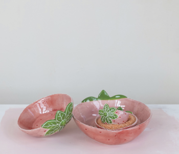Strawberry Stoneware Bowls