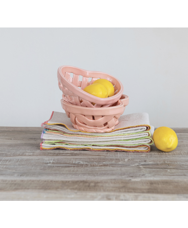 CREATIVE CO-OP Heart Shaped Stoneware Fruit Dish