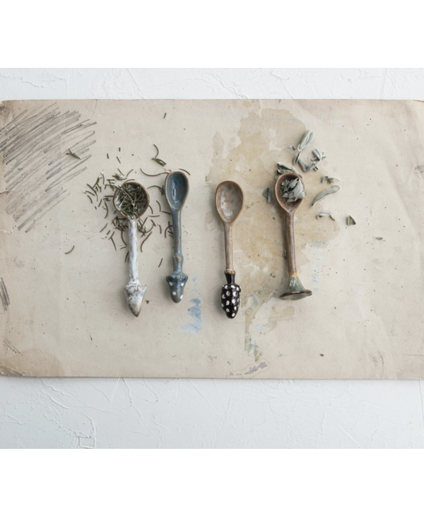 CREATIVE CO-OP Mushroom Stoneware Spoon