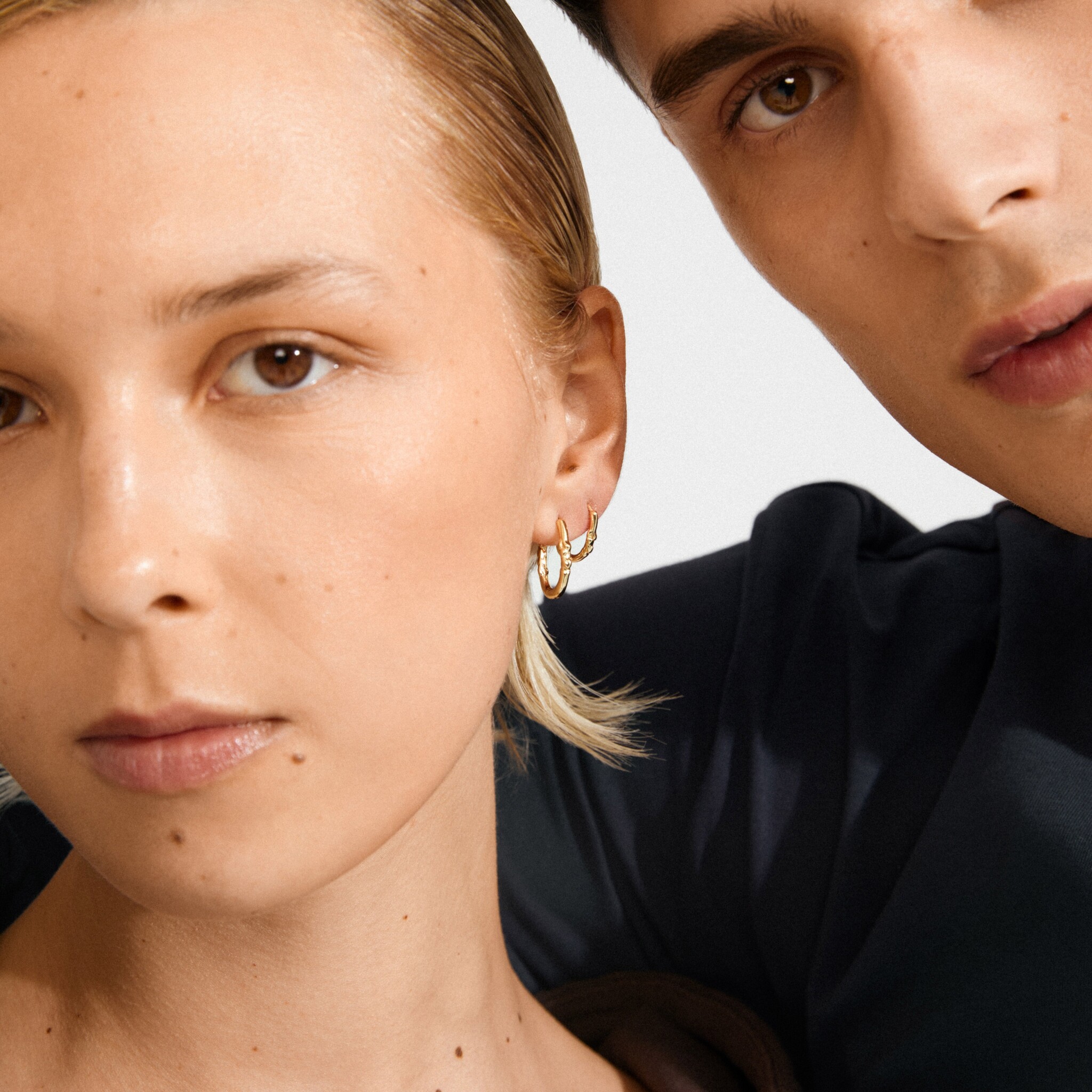 Pilgrim SENSE Hoop Earrings, 2-in-1