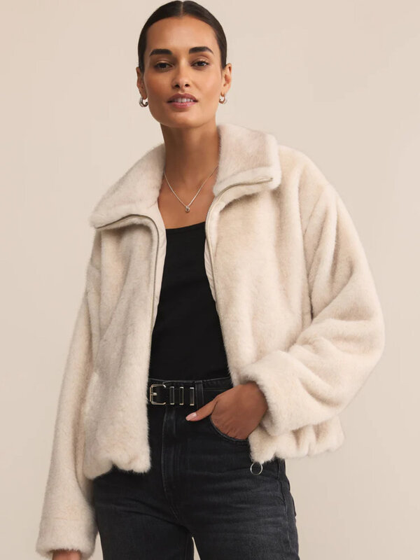 Z Supply Amethyst Faux Fur Jacket