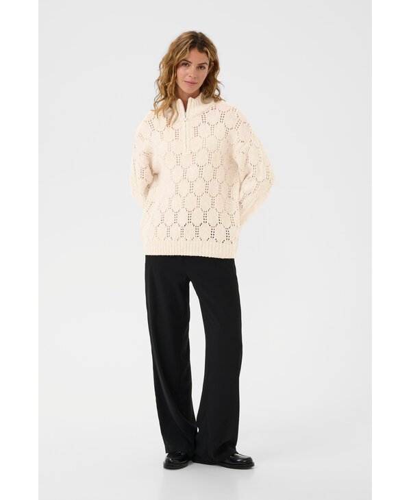 Cream CRZilla Zipper Pullover