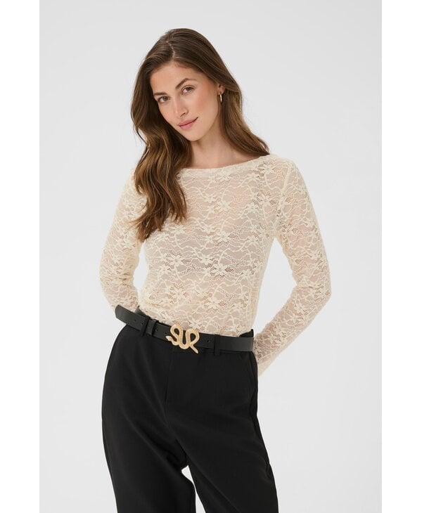 Cream CRInge Lace Blouse